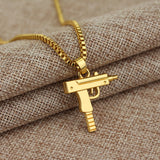 Gold Uzi Chain Pendant & Necklaces