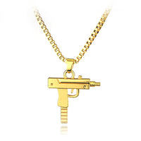 Gold Uzi Chain Pendant & Necklaces