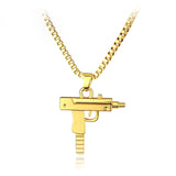 Gold Uzi Chain Pendant & Necklaces