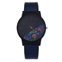 Leather Floral Watch