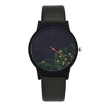 Leather Floral Watch