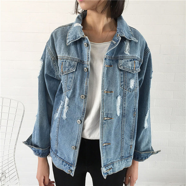 Slim Ripped Jean Jacket