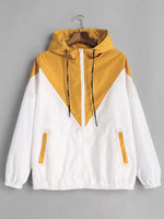 Hooded Two Tone Windbreaker