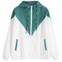 Hooded Two Tone Windbreaker