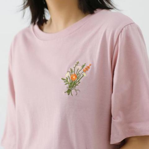 Floral Embroidered T-shirt