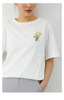 Floral Embroidered T-shirt