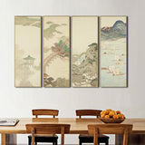 4 Peace Japanese Landscape Canvas Painting