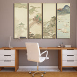 4 Peace Japanese Landscape Canvas Painting