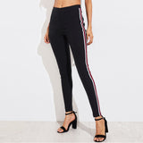 Side Striped Pencil Pants