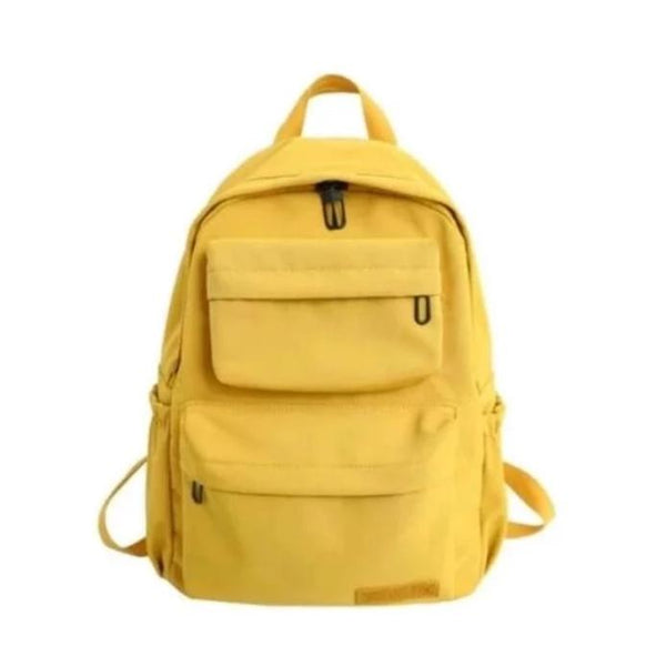 Solid Double Pouched Backpack